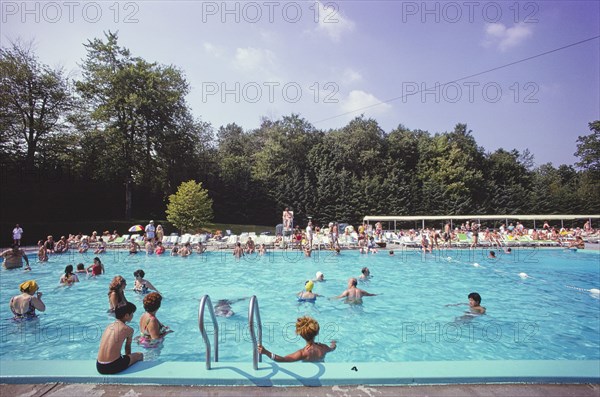 Crowd at the Pool, Raleigh Hotel and Resort