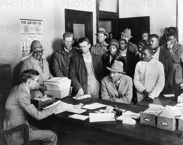 Typical Scene in more than 750 counties in 20 drought-stricken States, where Volunteer American Red Cross Chapter Workers process Food Orders for Drought Victims