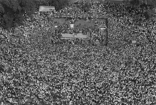 High Angle View of Crowd of Protesters at March on Washington for Jobs and Freedom, Washington