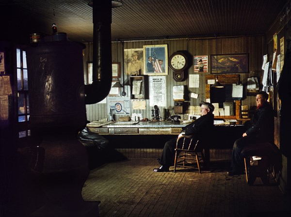 Two Employees in Yardmaster's Office, Proviso Yards