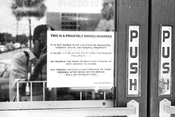 Racist Sign on Restaurant Door, Albany