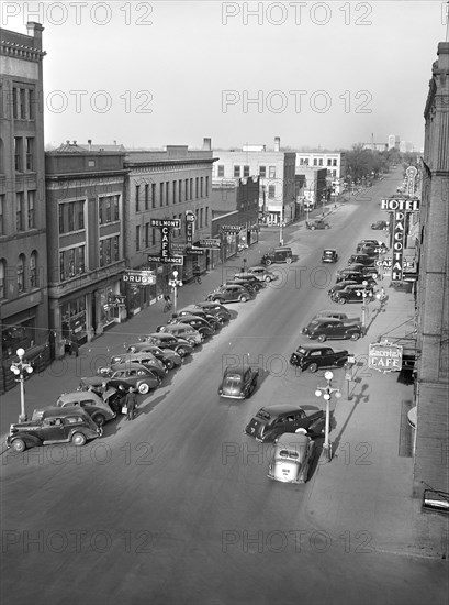 High Angle View of Street Scene, Grand Forks
