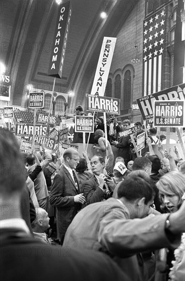 Delegates on Floor at Democratic National Convention, Boardwalk Hall