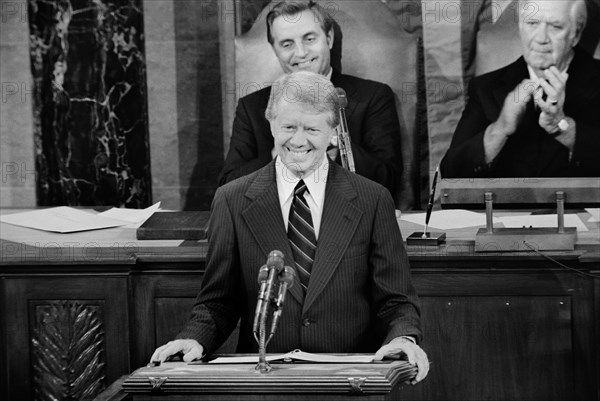 U.S. President Jimmy Carter addressing Joint Session of Congress, announcing results of Camp David Accords