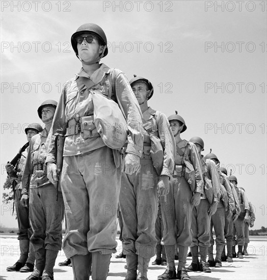 Enlisted Men learning Close Order Drill, Air Service Command