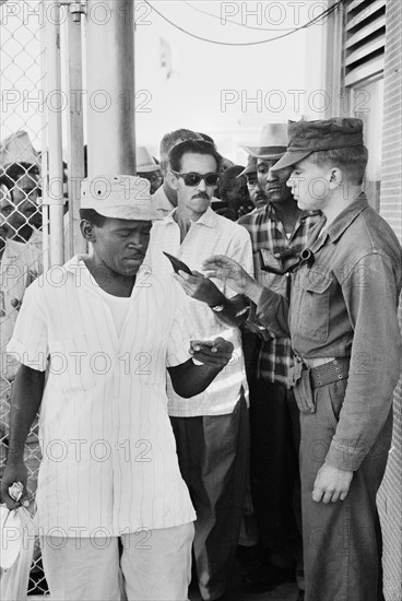 Cuban Workers exiting for the day, Guantanamo Bay U.S. Naval Base