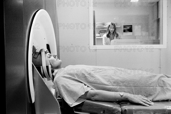 Patient receiving CAT Scan, Warren K. Leffler