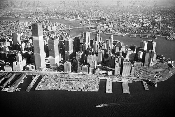 Lower Manhattan with World Trade Center & other Construction, New York City