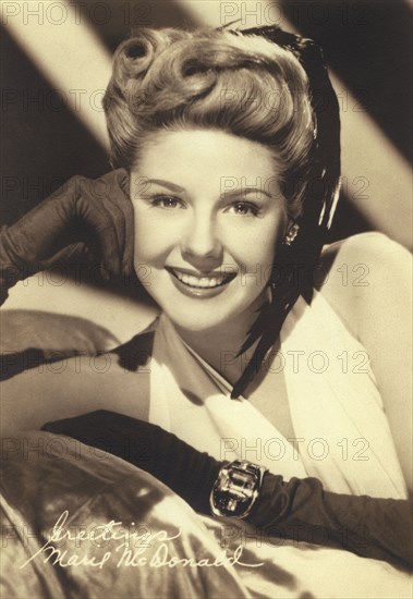 American Singer and Actress Marie McDonald