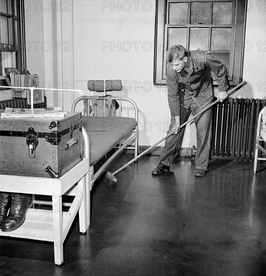 Sergeant George Camblair on Fatigue Duty in his Barracks