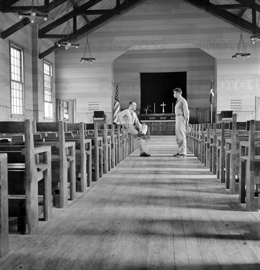 Sergeant George Camblair paying Chaplain a Visit