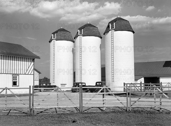 Barn and Silos on Rich Farmland