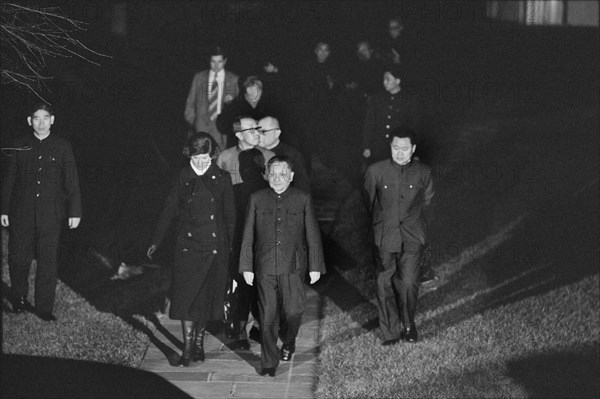 Chinese Vice Premier Deng Xiaoping leaving the White House after meeting with U.S. President Jimmy Carter