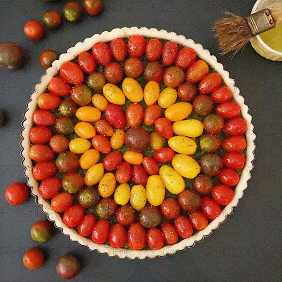 Tomato Tart with Heirloom Cherry Tomatoes