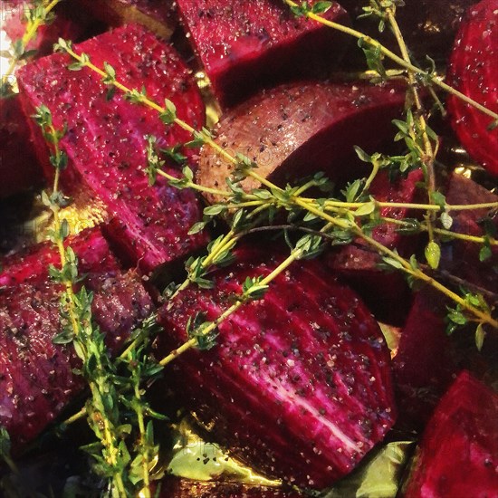 Roasted Beets with Thyme