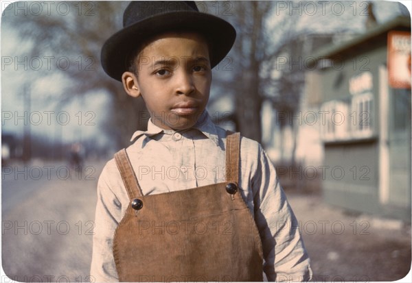 boy, child, African-American ethnicity, leisure, historical,