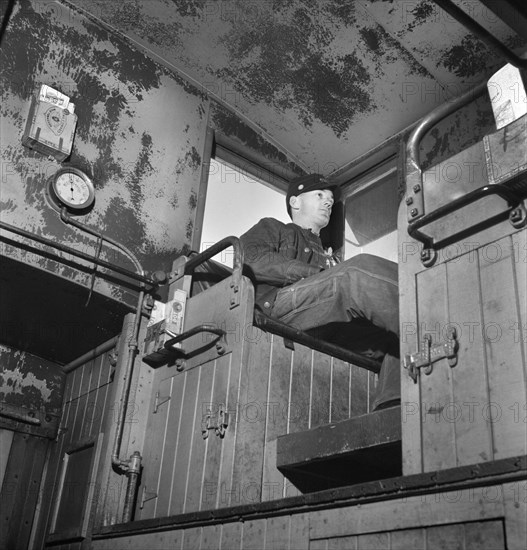 man, occupations, railroad, World War II, historical,