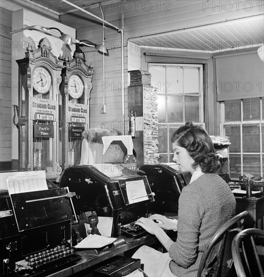 woman, occupations, telegraph, World War II, historical,