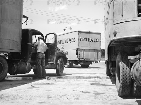 occupations, truck driver, trucks, transportation, historical,