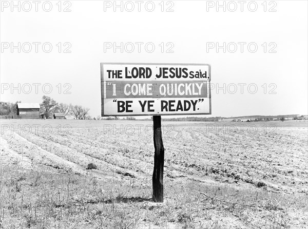 religion, sign, rural, Georgia, historical,