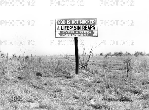 religion, sign, rural, Georgia, historical,