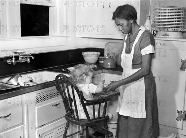 domestic worker, child, food and drink, historical,