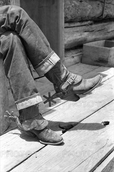 fashion, cowboy, boots, spurs, historical,