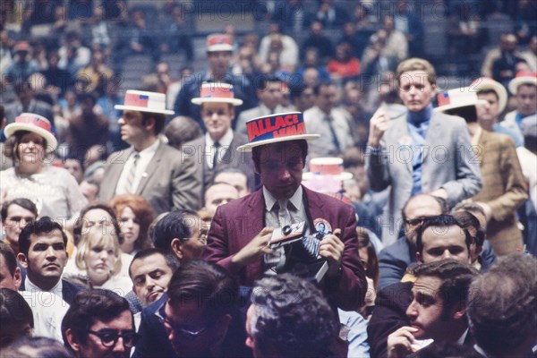 politics, George Wallace, political rally, presidential election, historical,