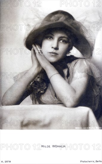 Hilde Worner, woman, actress, celebrity, entertainment, historical,