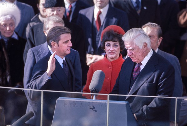 U.S. Vice President Walter Mondale with wife