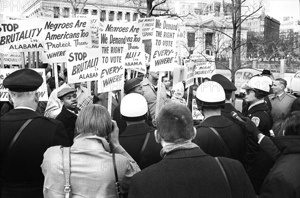 African American Demonstrators outside White House