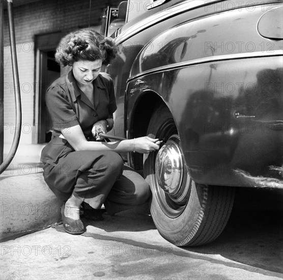 Virginia Lively working at Gas Station