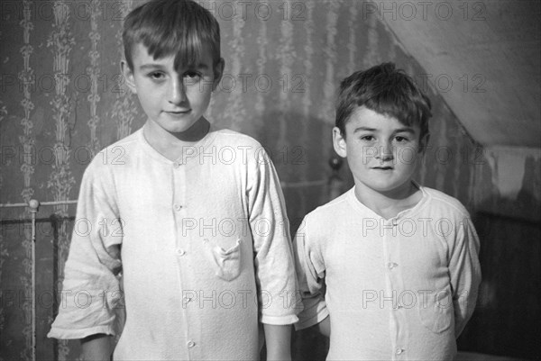 Two Young Boys of Gaynor Family going to bed on their Farm