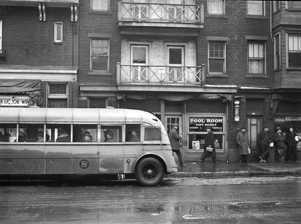 Busload of Steel Workers going Home