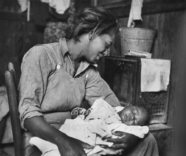 Migrant African-American Cotton Picker and her Baby