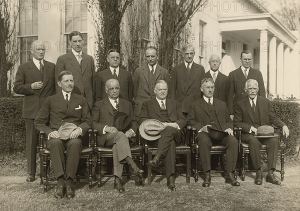 U.S. President Herbert Hoover (seated