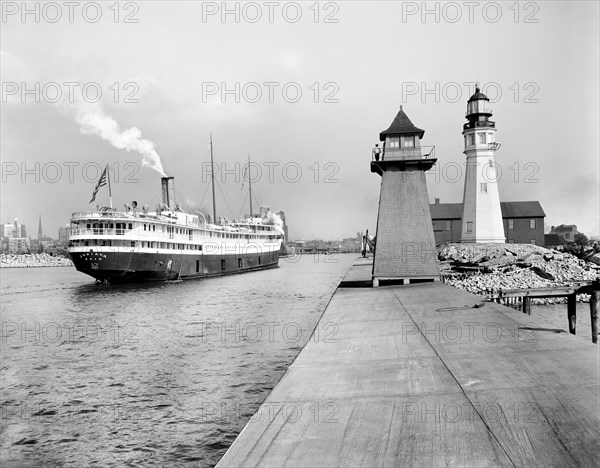 Harbor entrance and lights