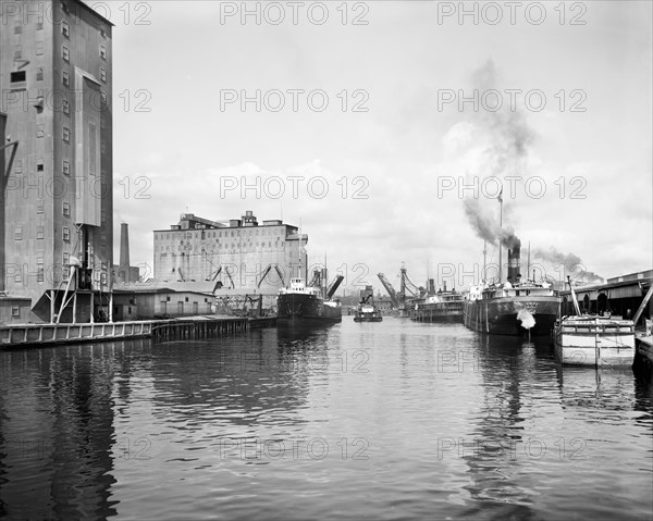 Storage Facilities and Cargo Ships along Buffalo River