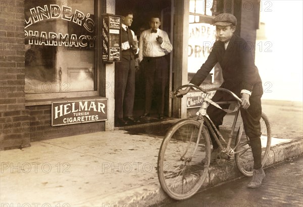 15-year-old boy working 8:00am to 8:00pm as Delivery Boy for Linder's Pharmacy