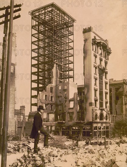 Man standing in Rubble