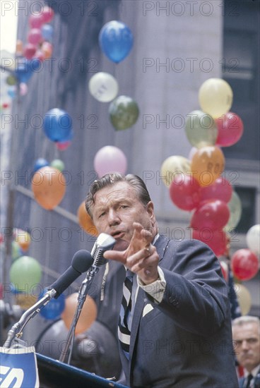 New York Governor Nelson Rockefeller campaigning