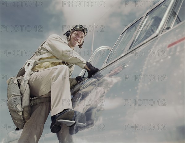 Cadet L. Deitz at the Naval Air Base