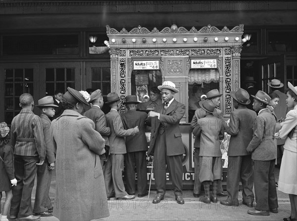 Crowd outside Movie Theater