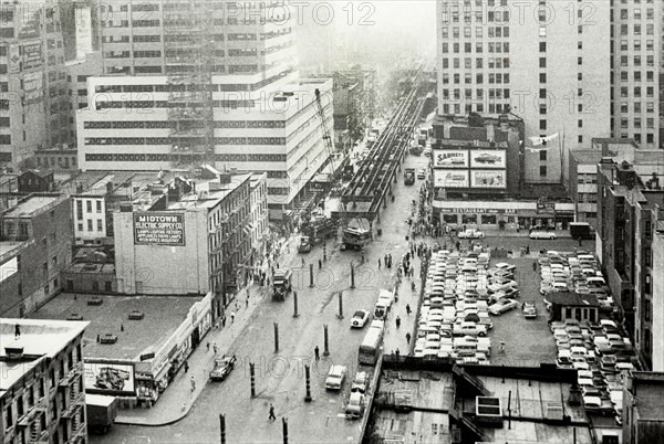 High Angle View of Deconstruction of Elevated Railway Tracks