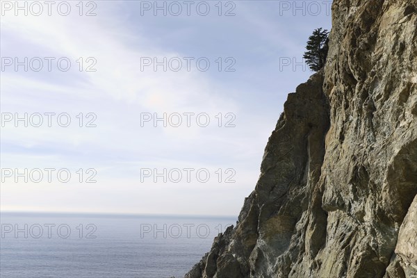 Rocky Cliff and Pacific Ocean