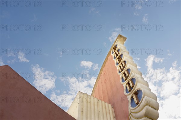 Low Angle View of Art Deco Movie Theater Sign