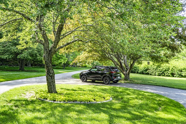 Car parked in Residential Driveway