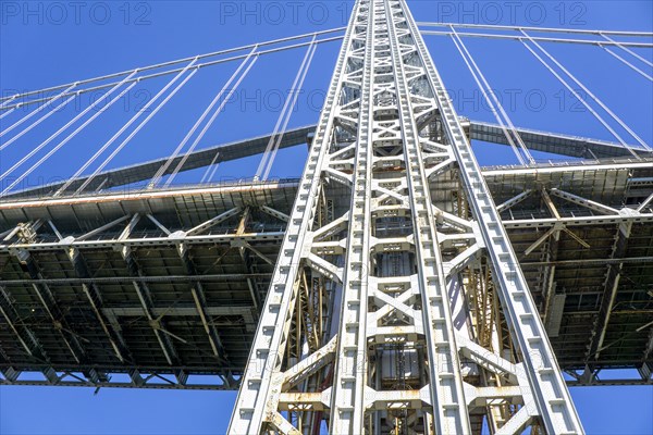 Low Angle View Detail of Suspension Tower