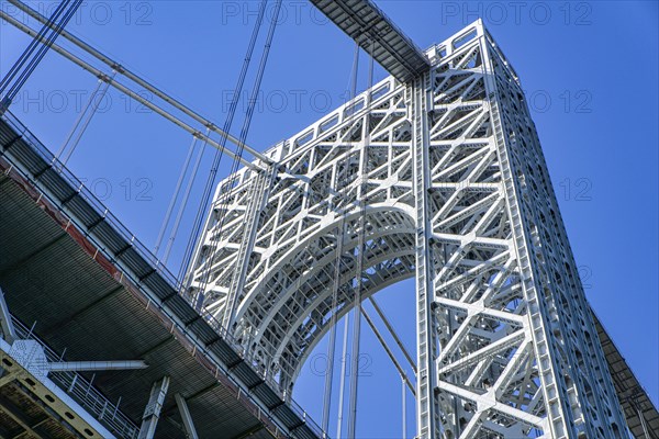 Low Angle View of Suspension Tower