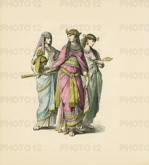 Egyptian Queen with Two Noblewomen
